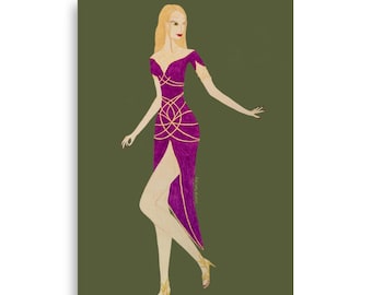 Ilona Fashion Art Design Illustration Photo paper poster
