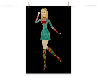 Brigitta Fashion Art Illustration Beautiful Woman Fashion Design Photo paper poster