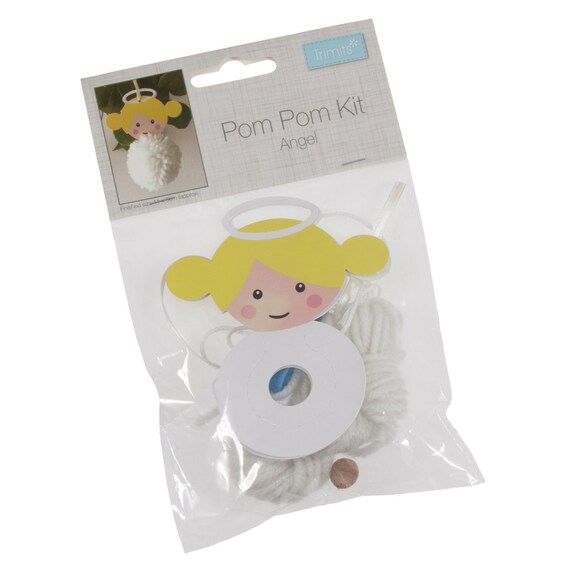 Download Angel Pom Pom Kit Christmas Craft Kit Kids Crafts Pom Etsy PSD Mockup Templates