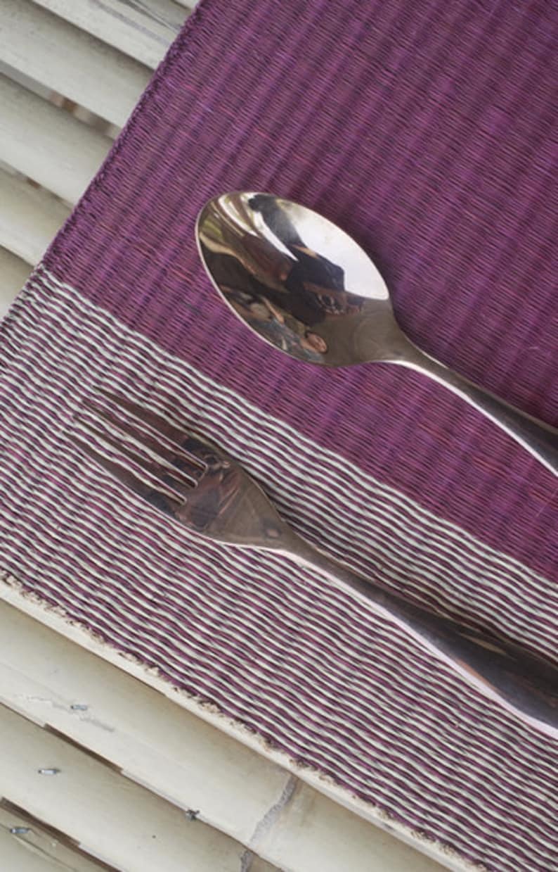 Red Brown Placemats Rustic Placemats Woven Placemats Rush Etsy Australia