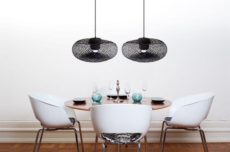 Moderne Kronleuchter-Dining Licht-rustikale Hängelampe-moderne Pendelleuchten-Küche Beleuchtung-Küche Licht-Holz-Anhänger Licht-Holz Lampenschirm Bild 5