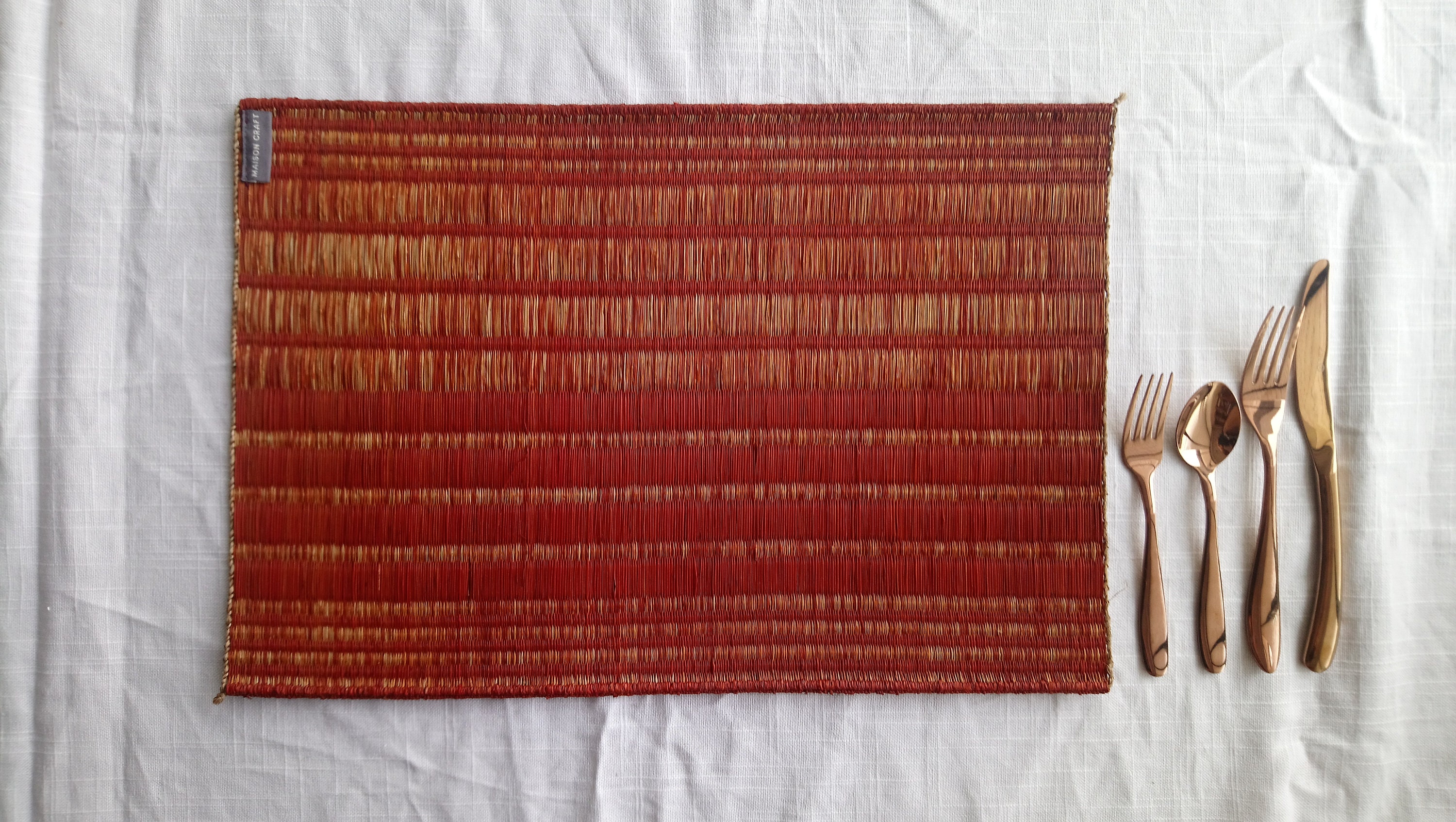 Orange Placemats Mustard Tie Dye Rustic Placemats Woven Etsy