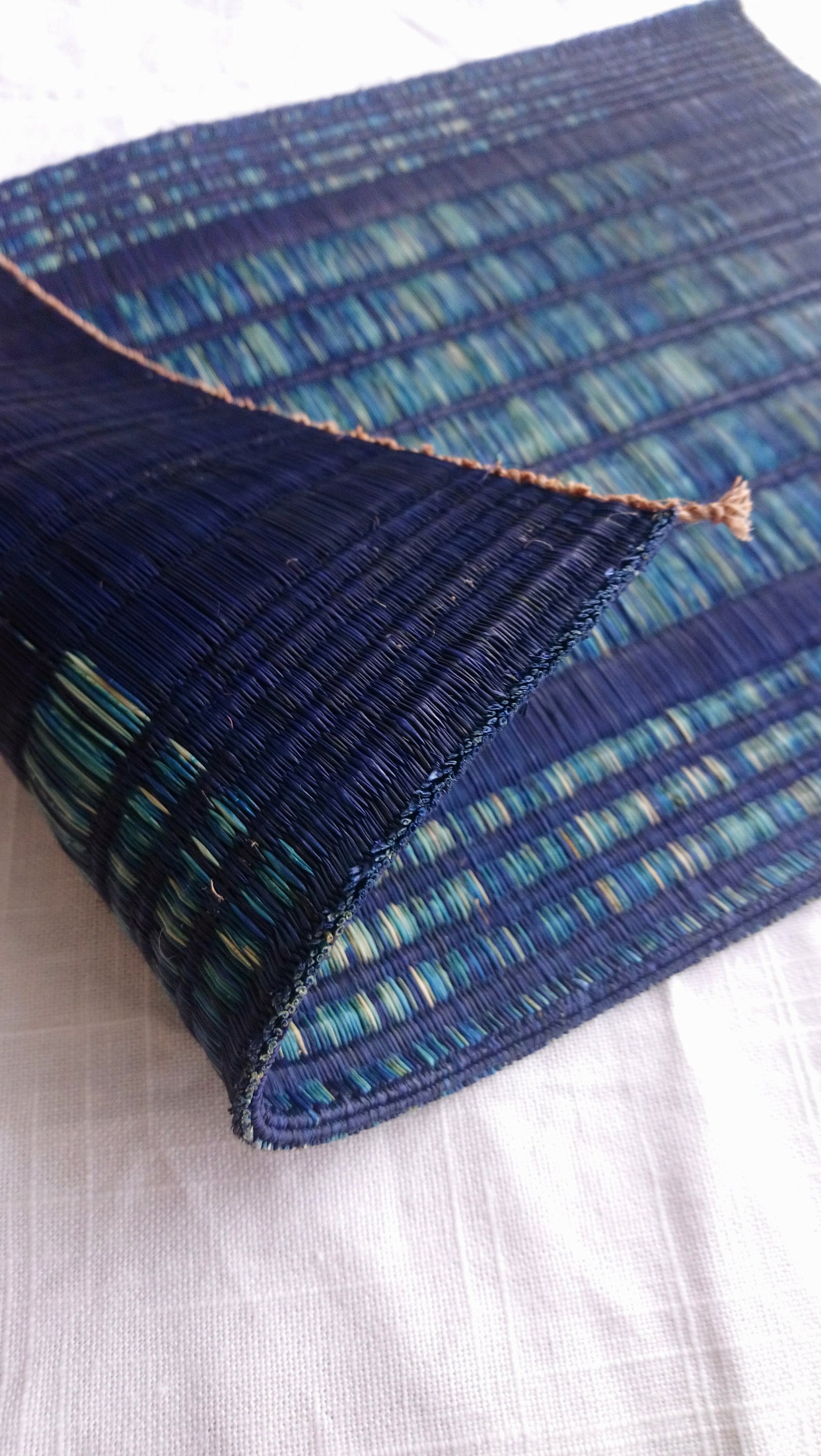 Blue navy indigo placemats tie dye rustic placemats woven Etsy