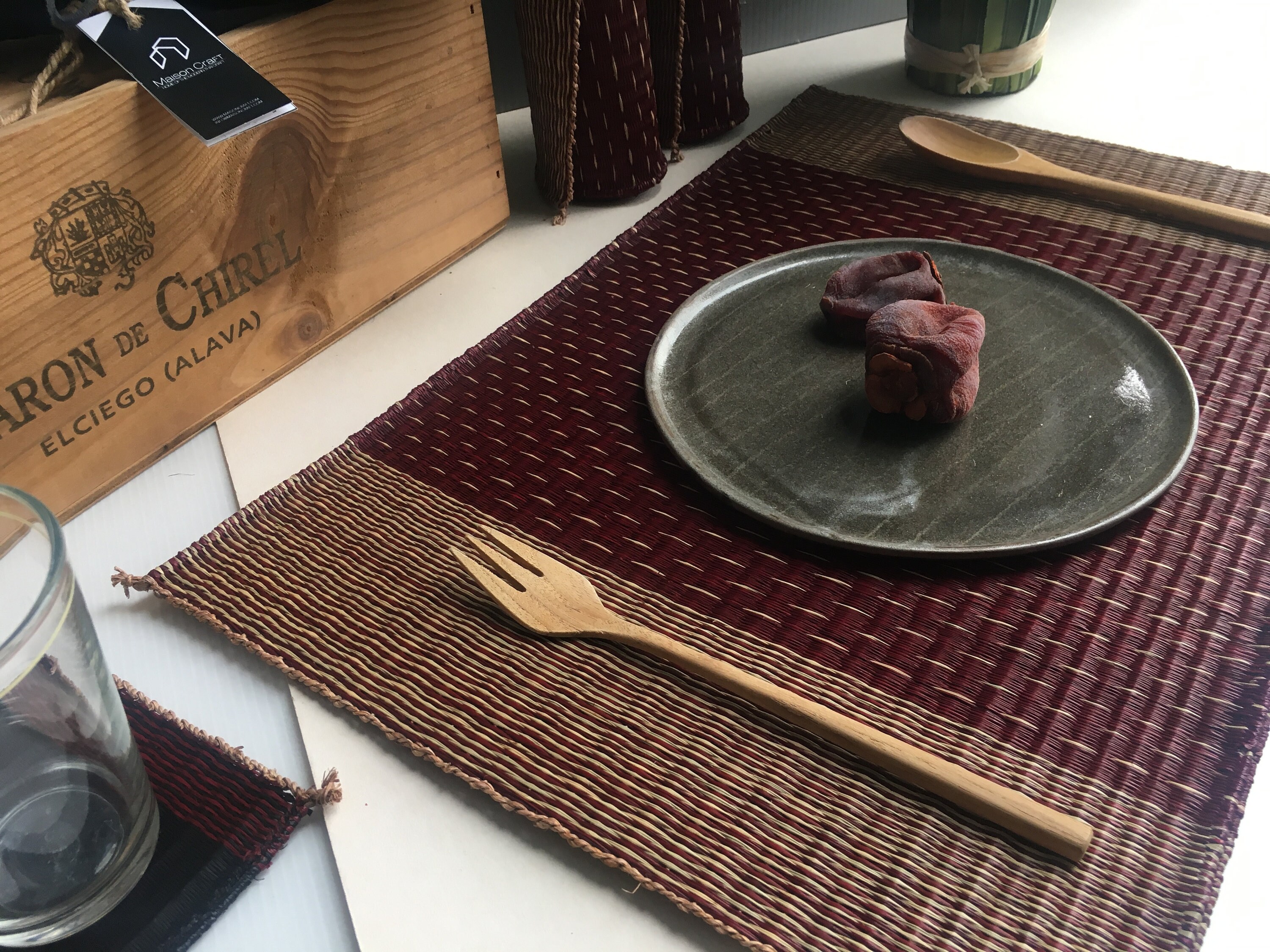 Red Placemats Rustic Placemats Woven Placemats Handmade Etsy