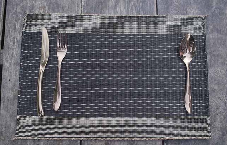 Black Placemats Rustic Placemats Woven Placemats Handmade Etsy Australia
