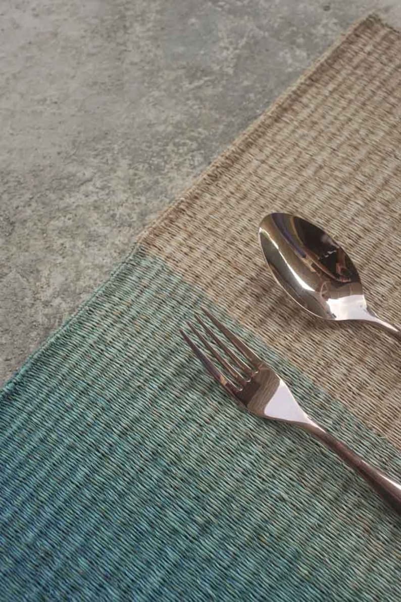 Blue placemats rustic placemats woven placemats Handmade Etsy