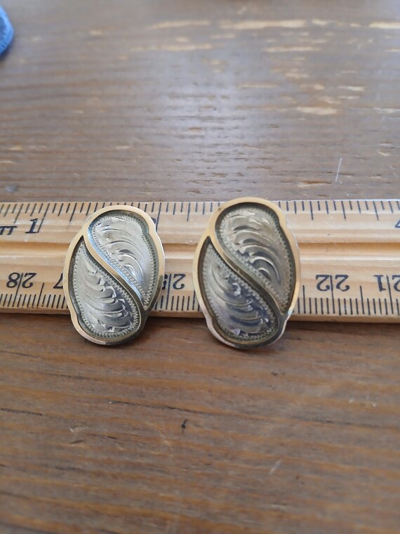 STERLING SILVER WESTERN Earrings, Studs, Solid Si… - image 2