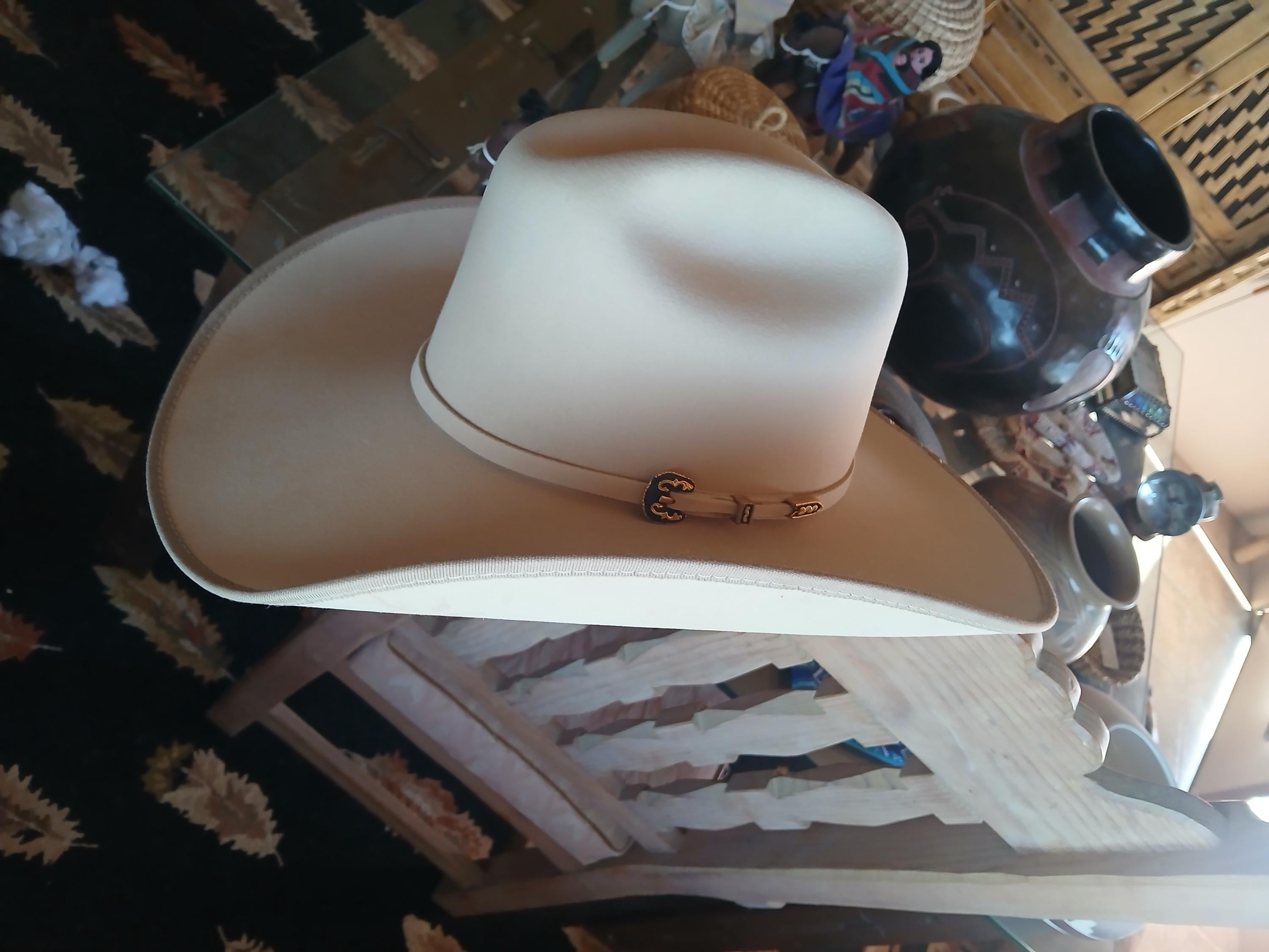 Vintage Serratelli Hat Co 100% Wool Serratelli Mesa Granite Cattleman Crease Pure Wool Cowboy  main image 3