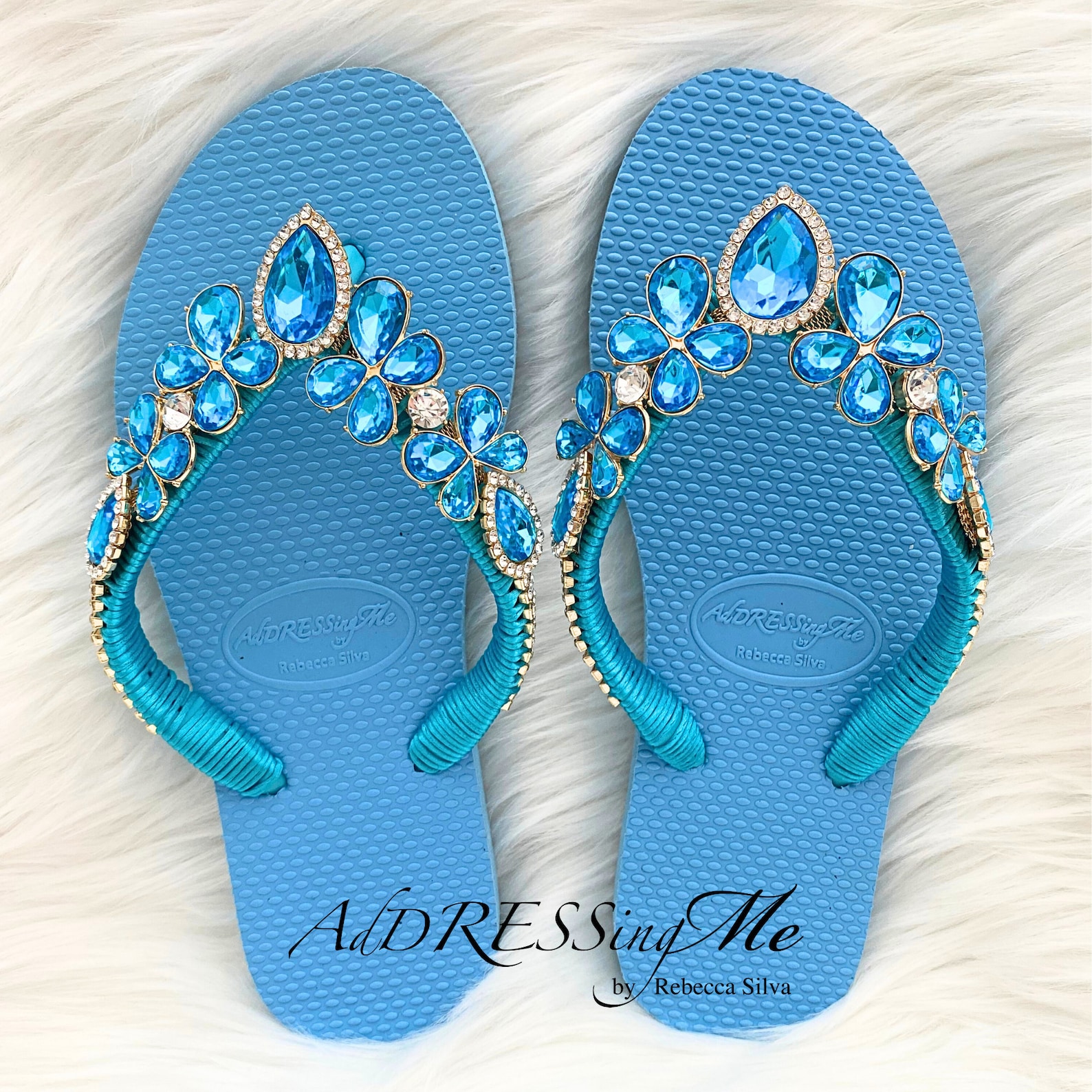 Blair | Stylish Rhinestone Flip-Flops