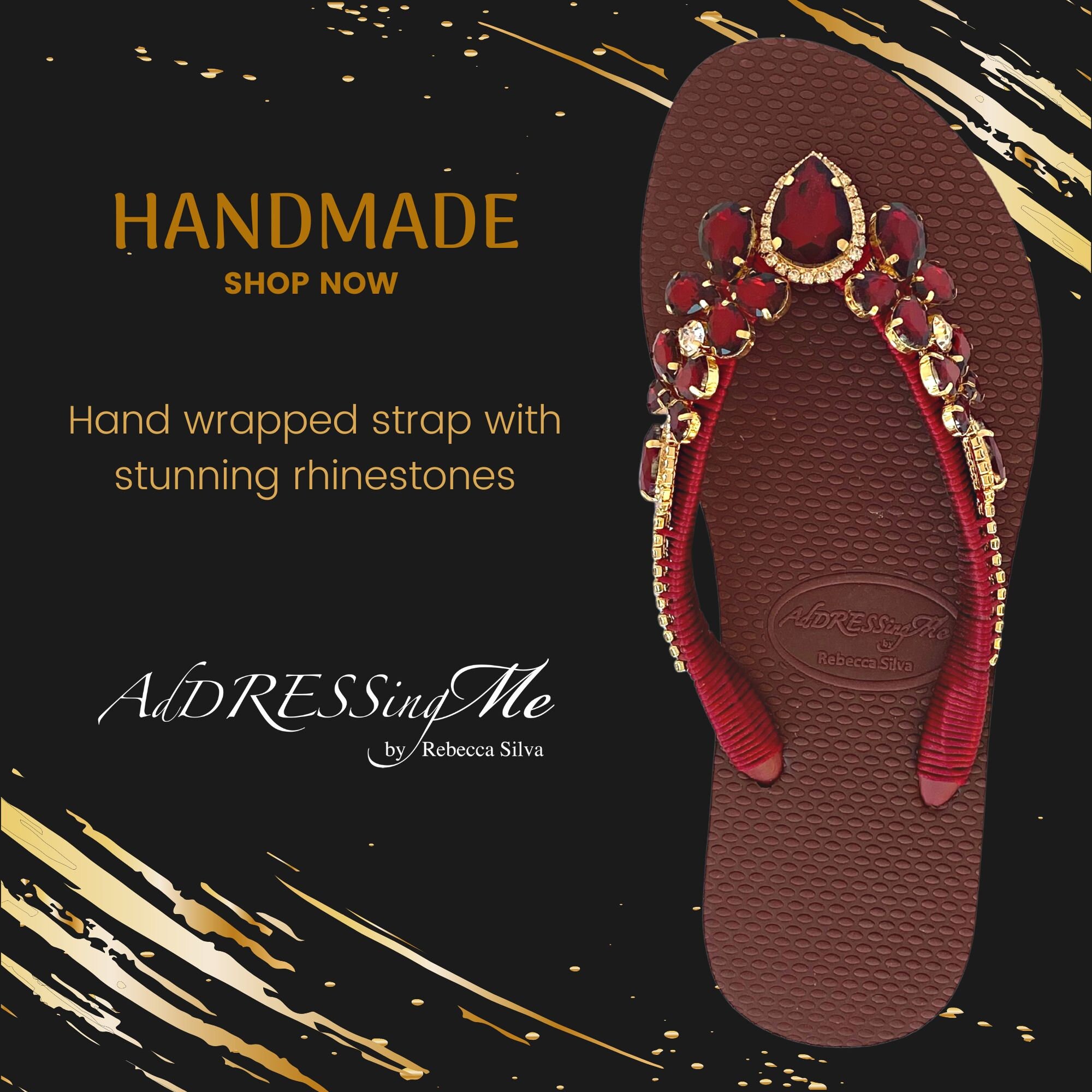 Flip Flops w Rhinestones Atmosphere