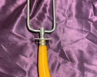 Vintage Carving Fork with Faux Bone Plastic Handle