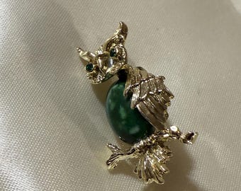 Cute tiny signed Gerri’s owl brooch vintage
