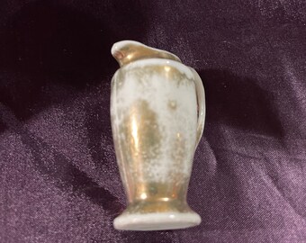 Gold luster mini pitcher marked with red Japan mark 1950s vintage