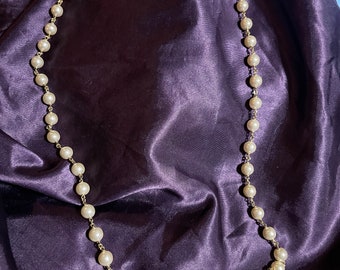 Lovely long Napier faux pearls