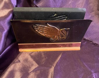 Copper craft praying hands copper napkin holder