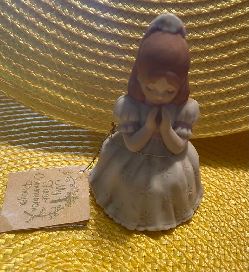 Vintage first communion figurine enesco 1980s image 1