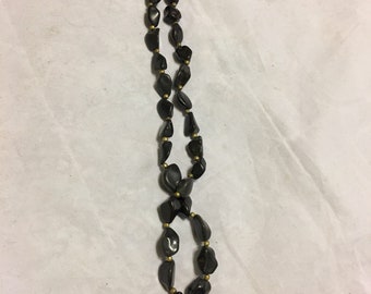 Agate necklace heavy statement piece from the 1970s vintage