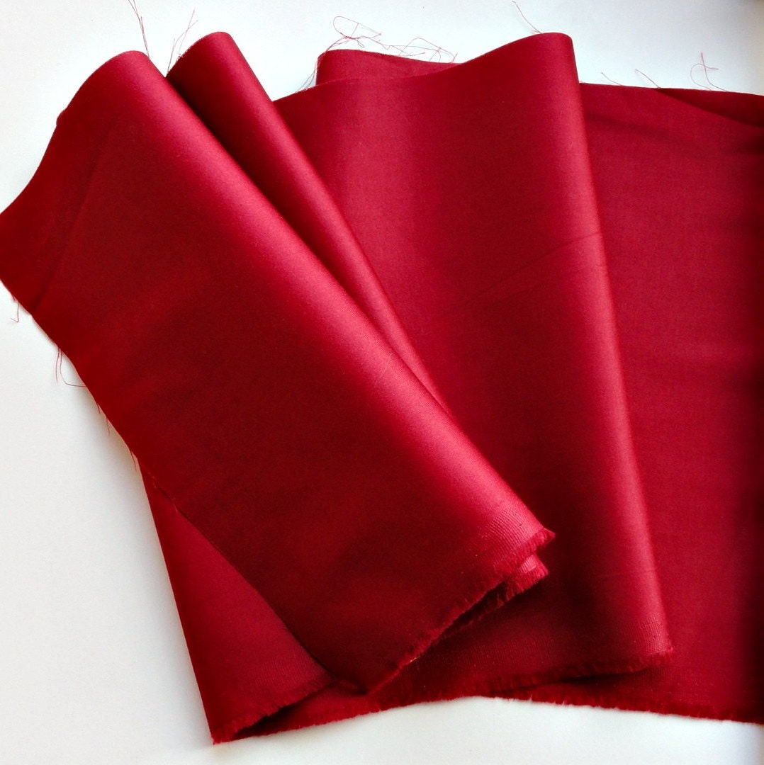 Ruby red fabric offcuts Cotton bundle scraps Satin remnants Etsy