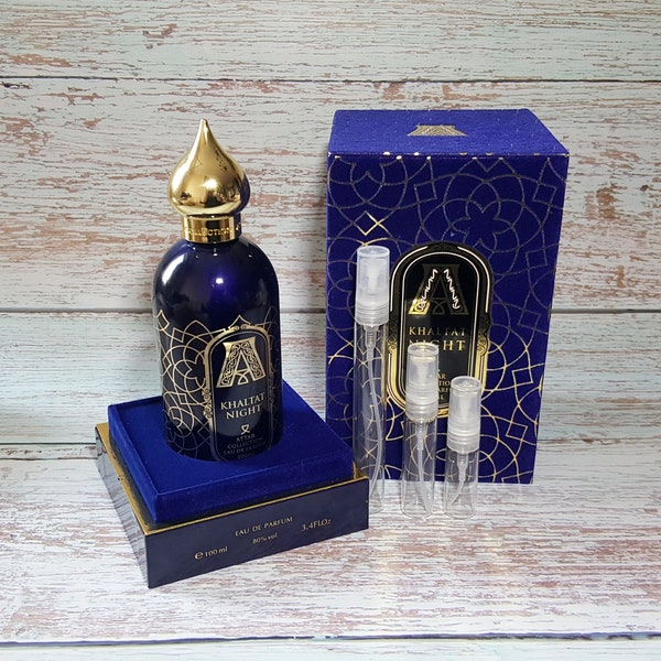 Khaltat Night EDP, Attar Collection Perfume Sample, Travel Size Sample Bottles 3ml, 5ml, 10ml