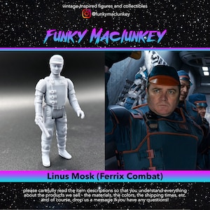 Figura de acción personalizada de Linus Mosk (Ferrix Combat) de estilo vintage de Star Wars