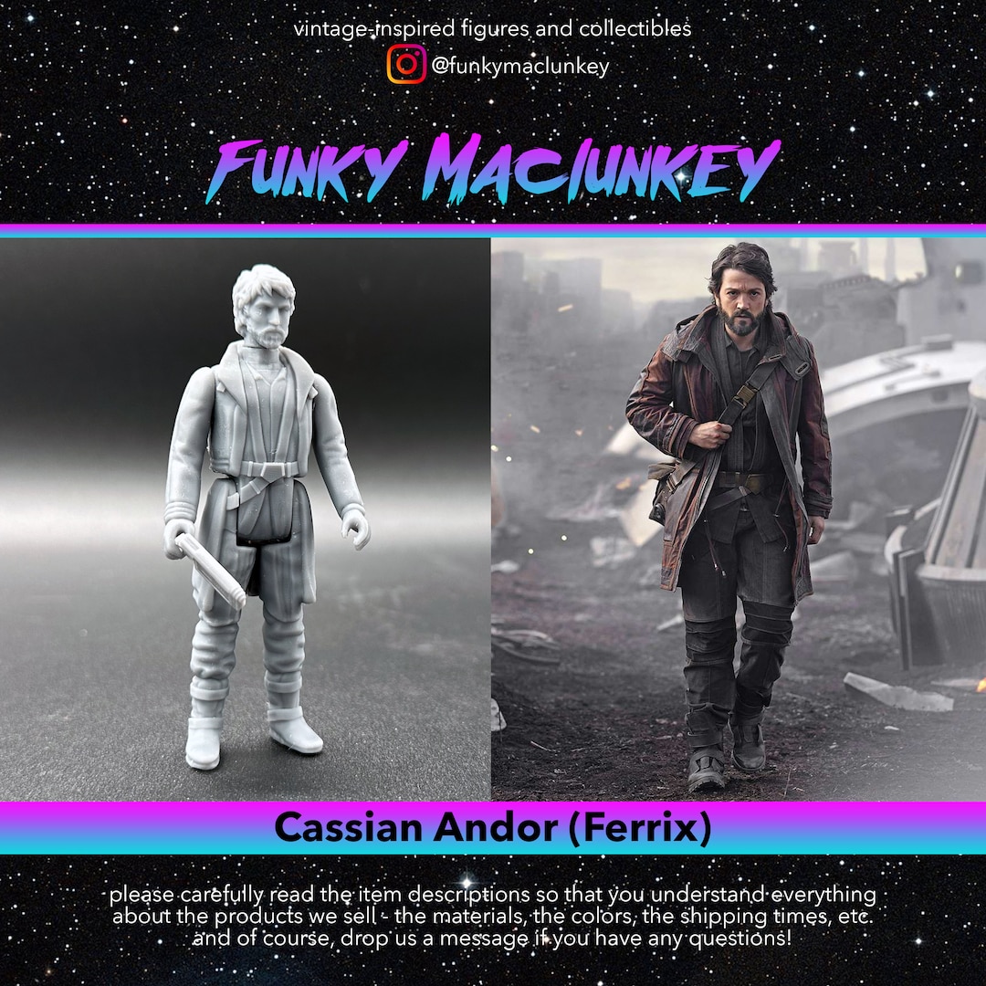 Vintage-style Star Wars Custom Cassian Andor (ferrix) Action Figure - Etsy