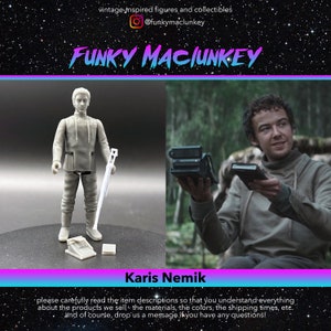 Vintage-style Star Wars Custom Karis Nemik (multiple heads!) Action Figure