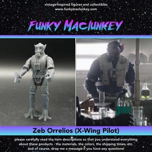 Vintage-style Star Wars Zeb Orrelios (X-Wing Pilot) Action Figure