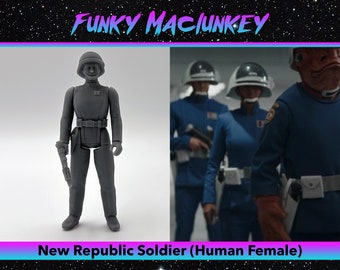 Vintage-style Star Wars Custom Action Figure: New Republic Soldier (Human Female)