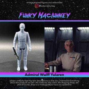 Vintage-style Star Wars Custom Admiral Wullf Yularen Action Figure