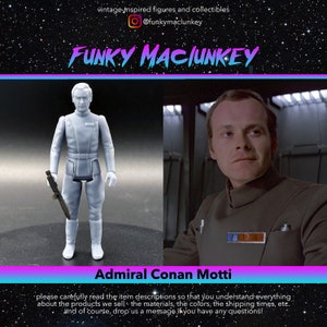 Vintage-style Star Wars Custom Admiral Conan Motti Action Figure