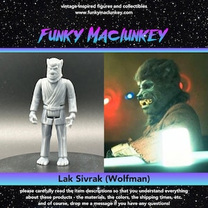 Action figure di Star Wars Lak Sivrak "Wolfman" in stile vintage