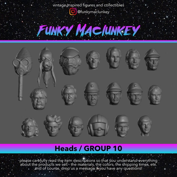 Vintage Star Wars Heads GROUP 10