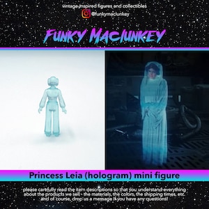 Vintage-style Star Wars custom Action Figure: Princess Leia (hologram) mini