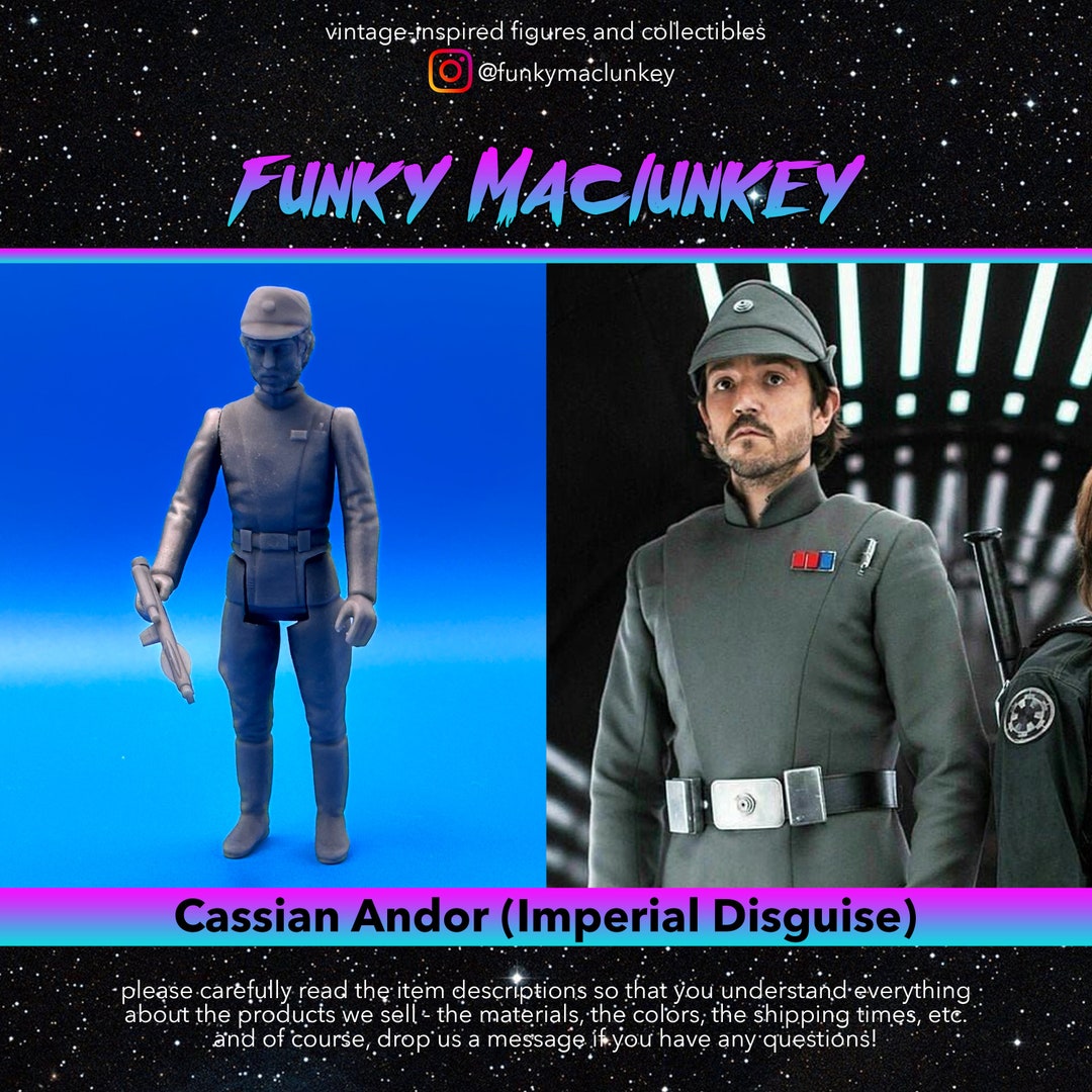 Vintage-style Star Wars Custom Cassian Andor (imperial Disguise) Action ...
