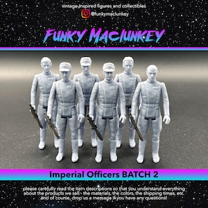 Vintage-style Star Wars Custom Imperial Officer Action Figures BATCH 2