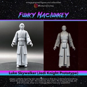 Vintage-style Star Wars Luke Skywalker Jedi Knight (prototype version) Action Figure