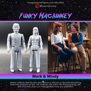 Vintage-style Mork & Mindy Action Figures