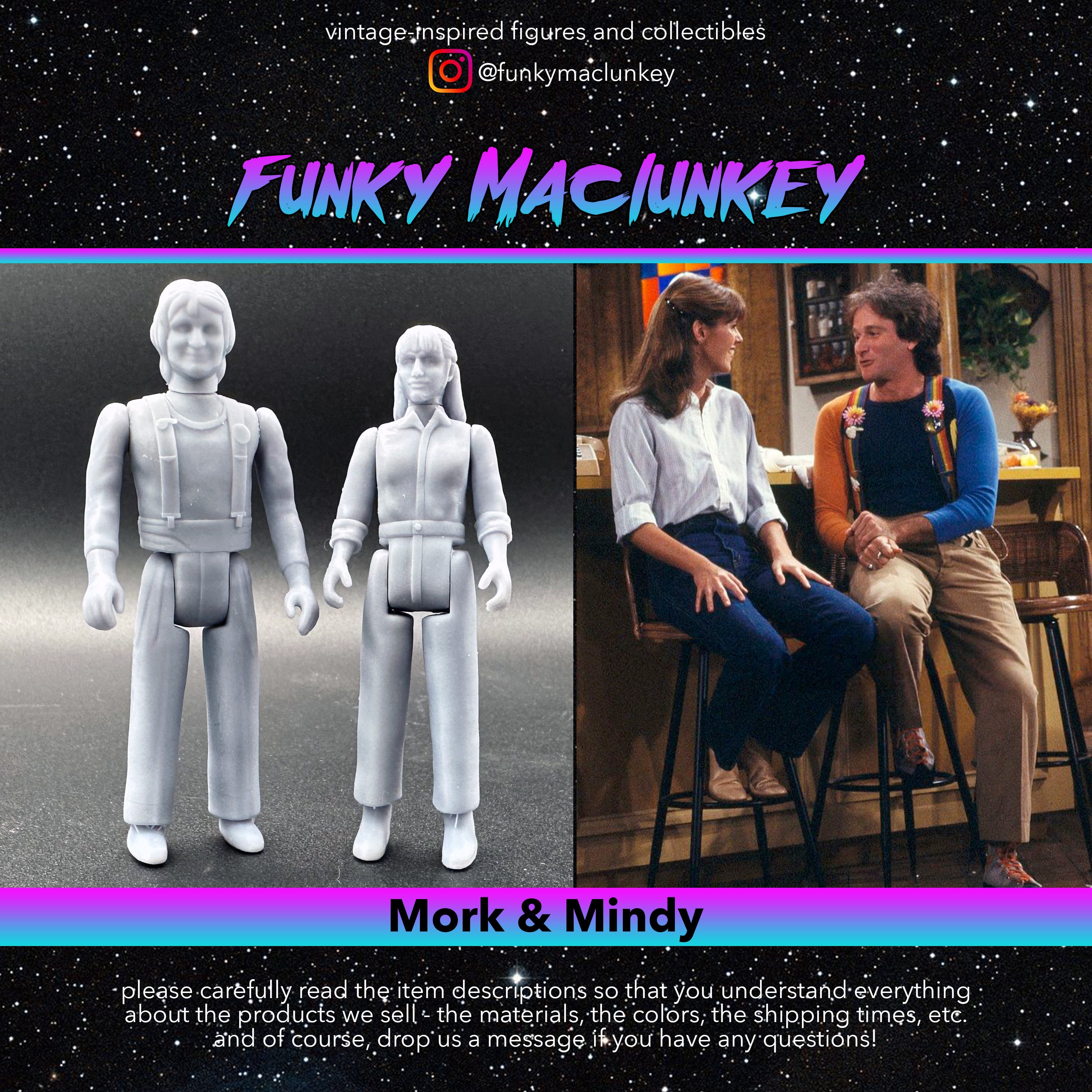 Mork and Mindy Dolls - Etsy