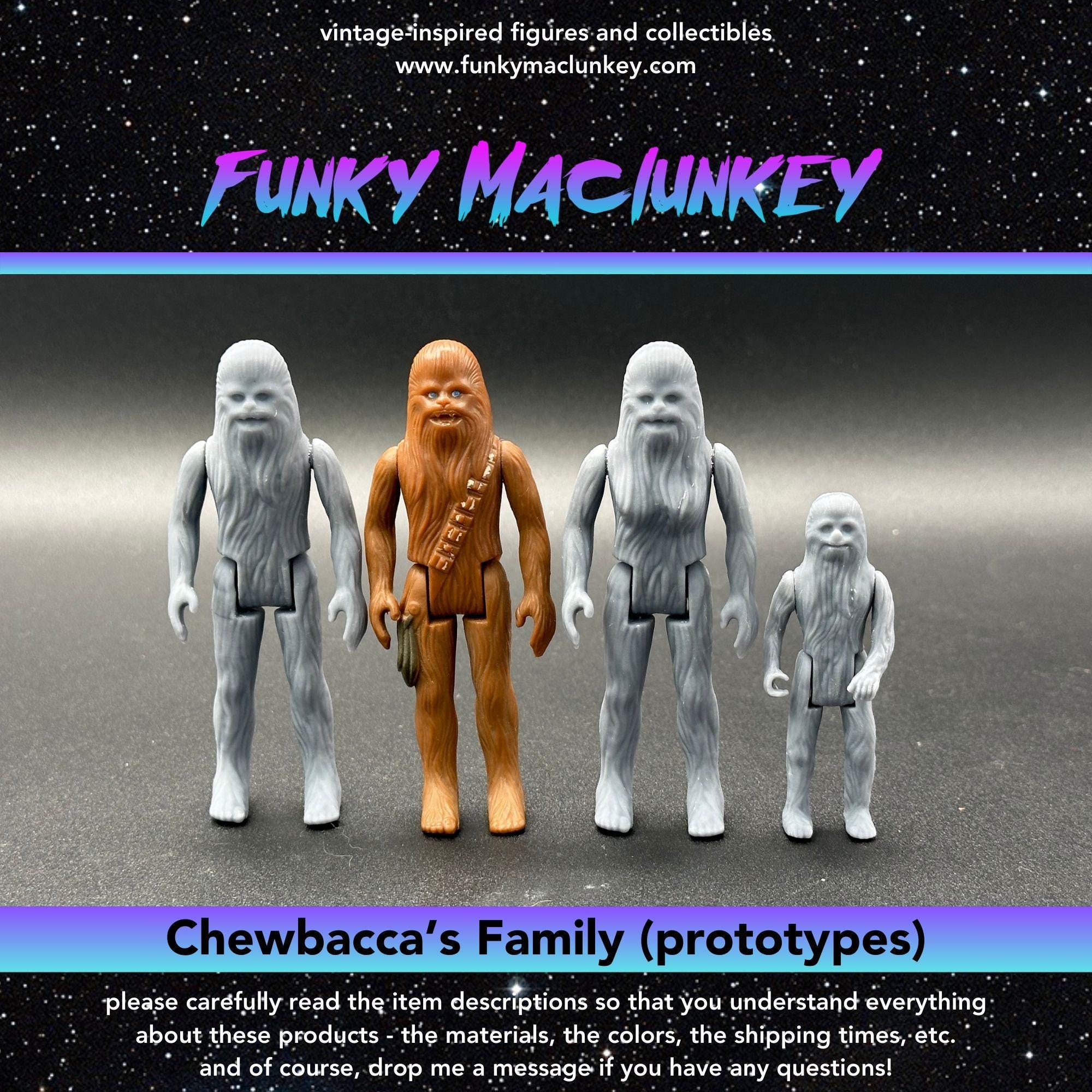 Vintage-style Star Wars Custom Chewbacca's Family Action Figures