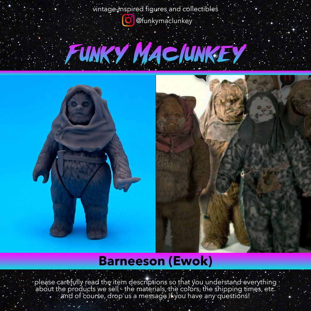 Vintagestyle Star Wars Barneeson ewok Action Figure Etsy