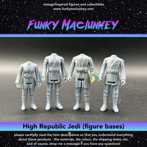Vintage-style Star Wars Custom High Republic Era Jedi Action Figures READ