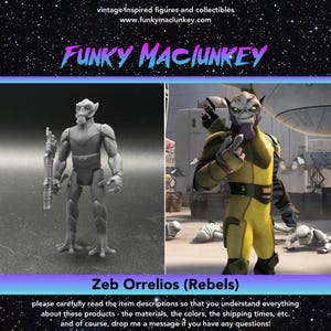 Vintage-style Star Wars Zeb Orrelios (Rebels) Action Figure