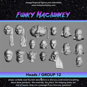 Vintage Star Wars Heads GROUP 12