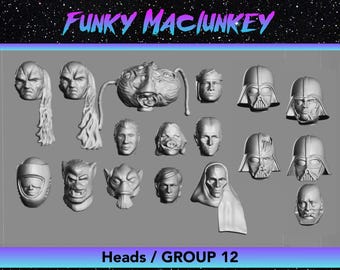 Vintage Star Wars Heads GROUP 12