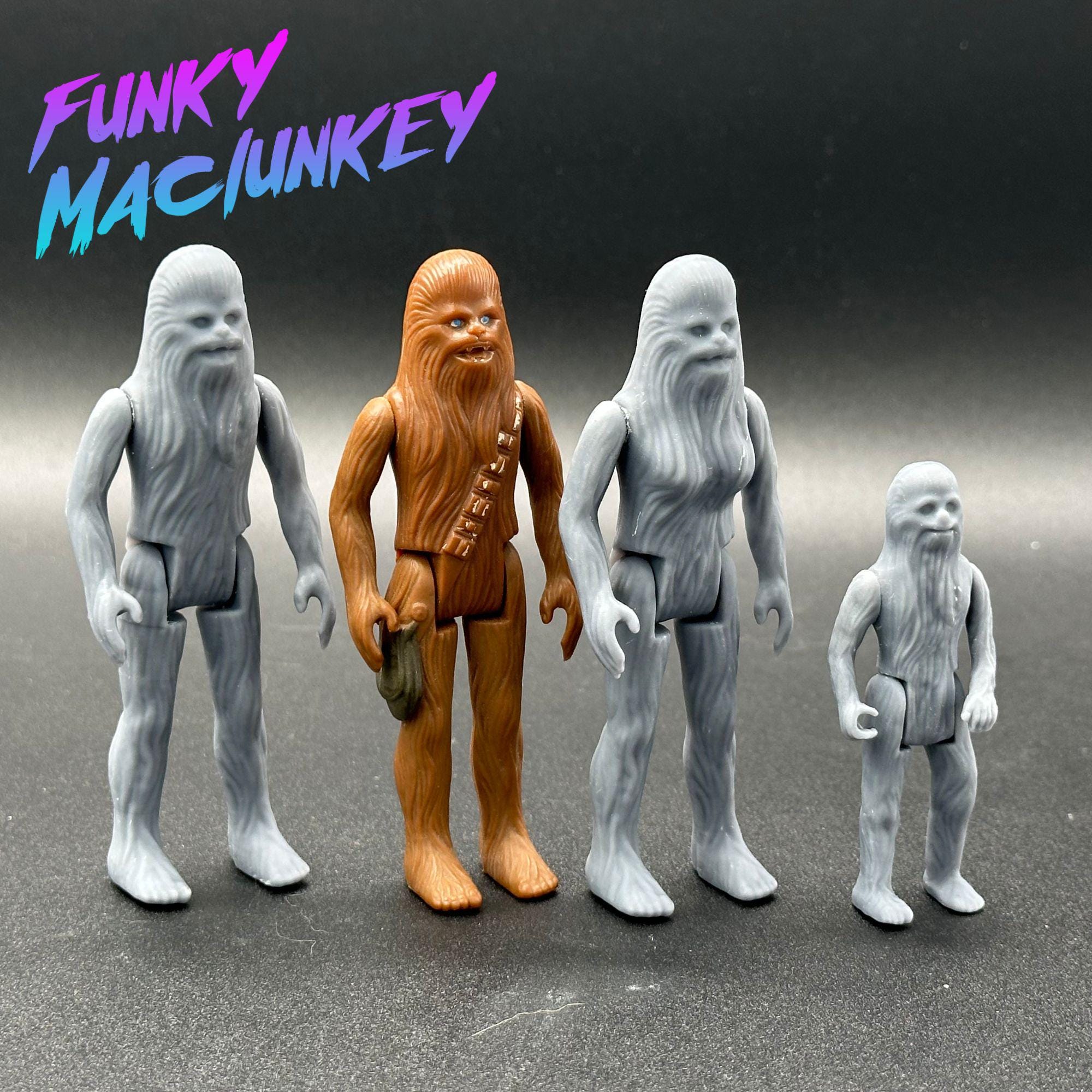 Vintage-style Star Wars Custom Chewbacca's Family Action Figures