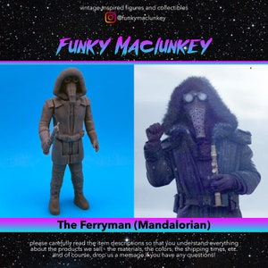 Vintage-style Star Wars Custom Ferryman Action Figure from The Mandalorian