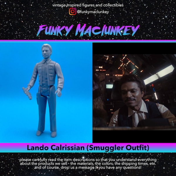 Vintage Style Star Wars Lando Calrissian (Smuggler Outfit) action figure