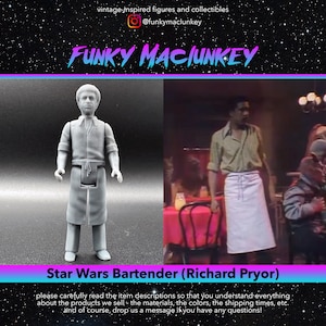 Vintage-style Star Wars Richard Pryor "Star Wars Bartender" Action Figure