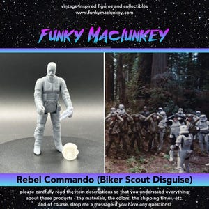 Vintage-style Star Wars Custom Rebel Solider (Biker Disguise) Action Figure