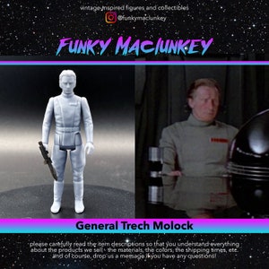 Vintage-style Star Wars Custom General Trech Molock Action Figure
